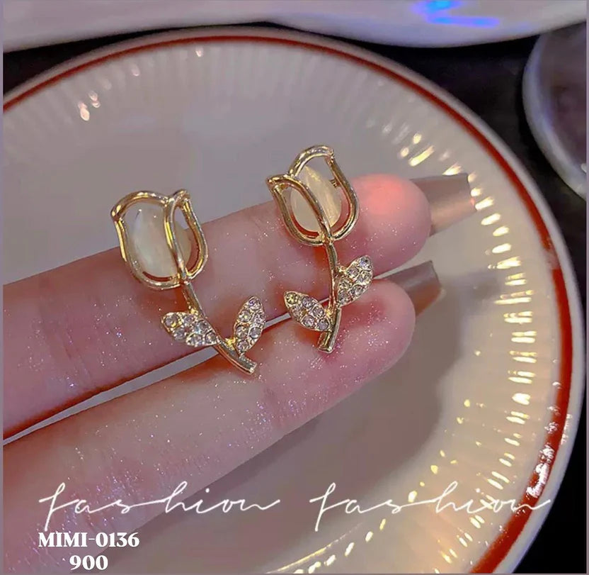 Golden Rose Earring