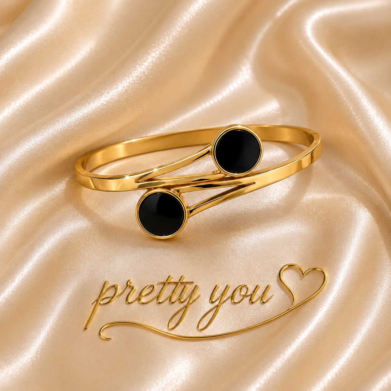 Anti Tarnish Golden Eclipse Bracelet