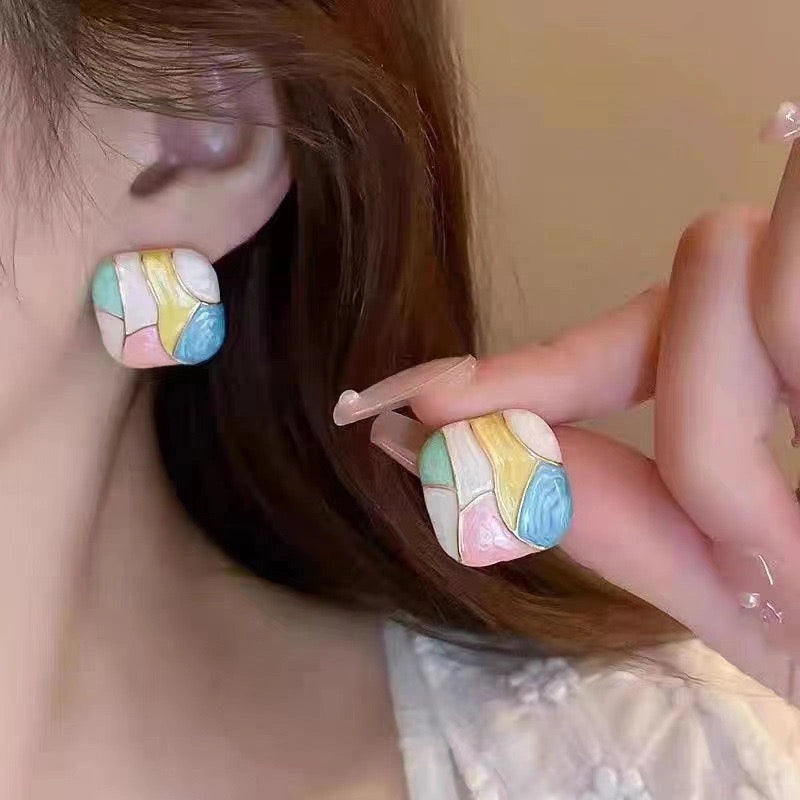 Pastel Mosiac Earring