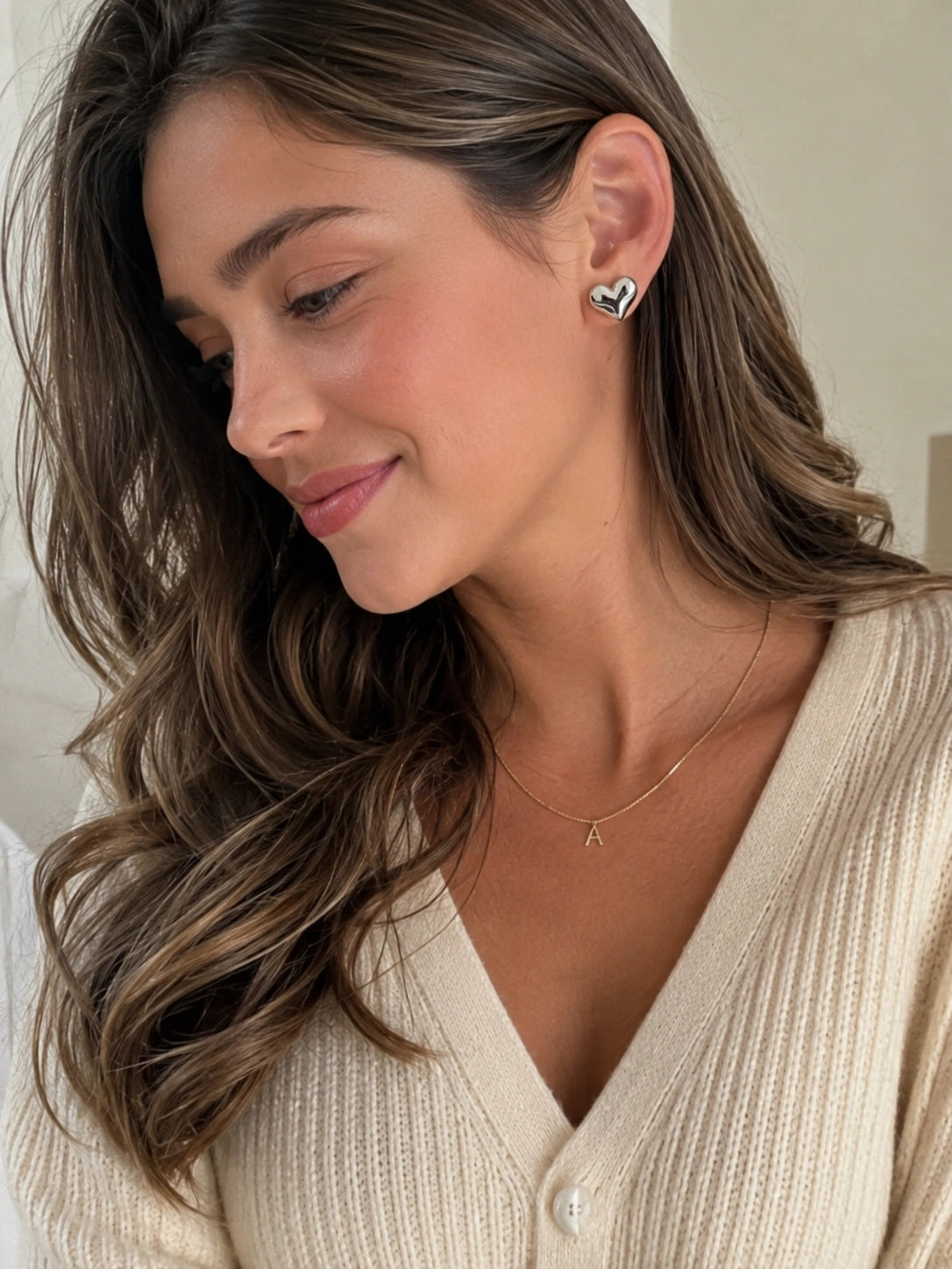 Silver Heart Earring