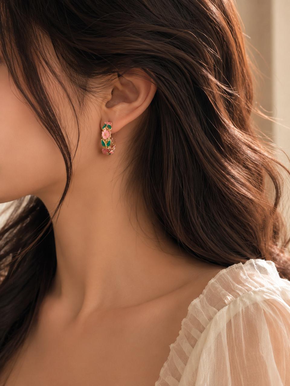 Fleur de Rose Earrings
