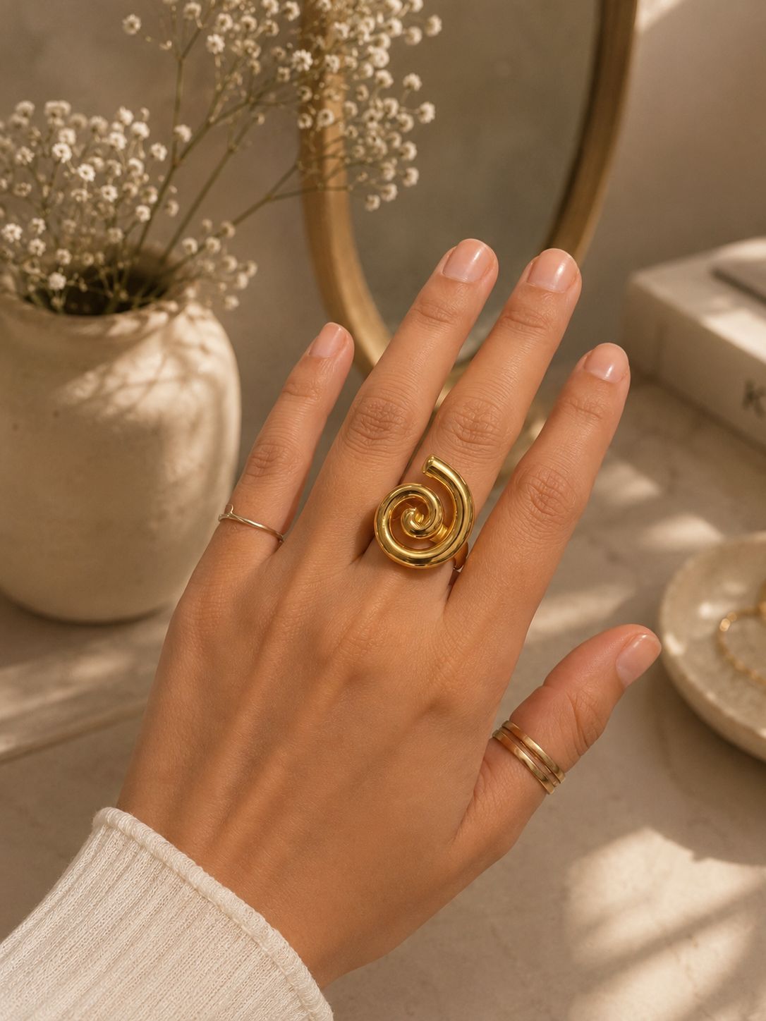 Anti Tarnish Twist Ring