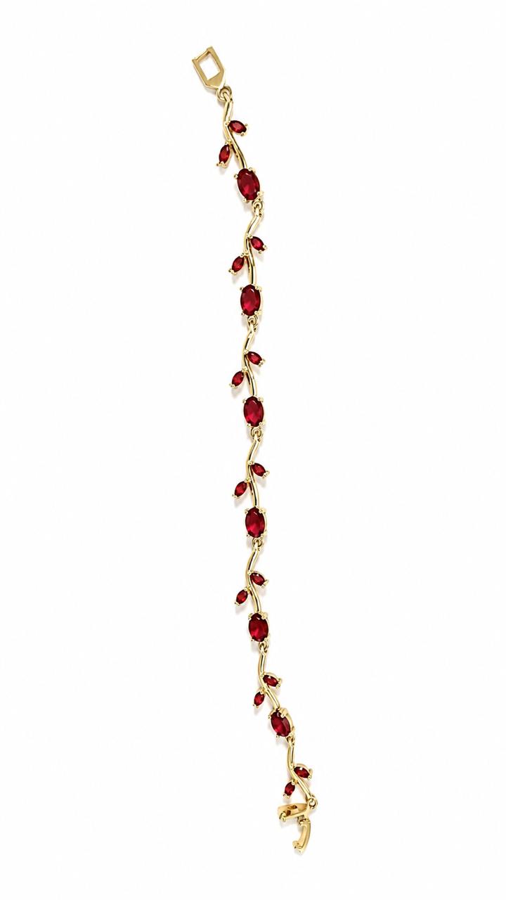 Red Golden-Anti Tarnish Tulip Bracelet