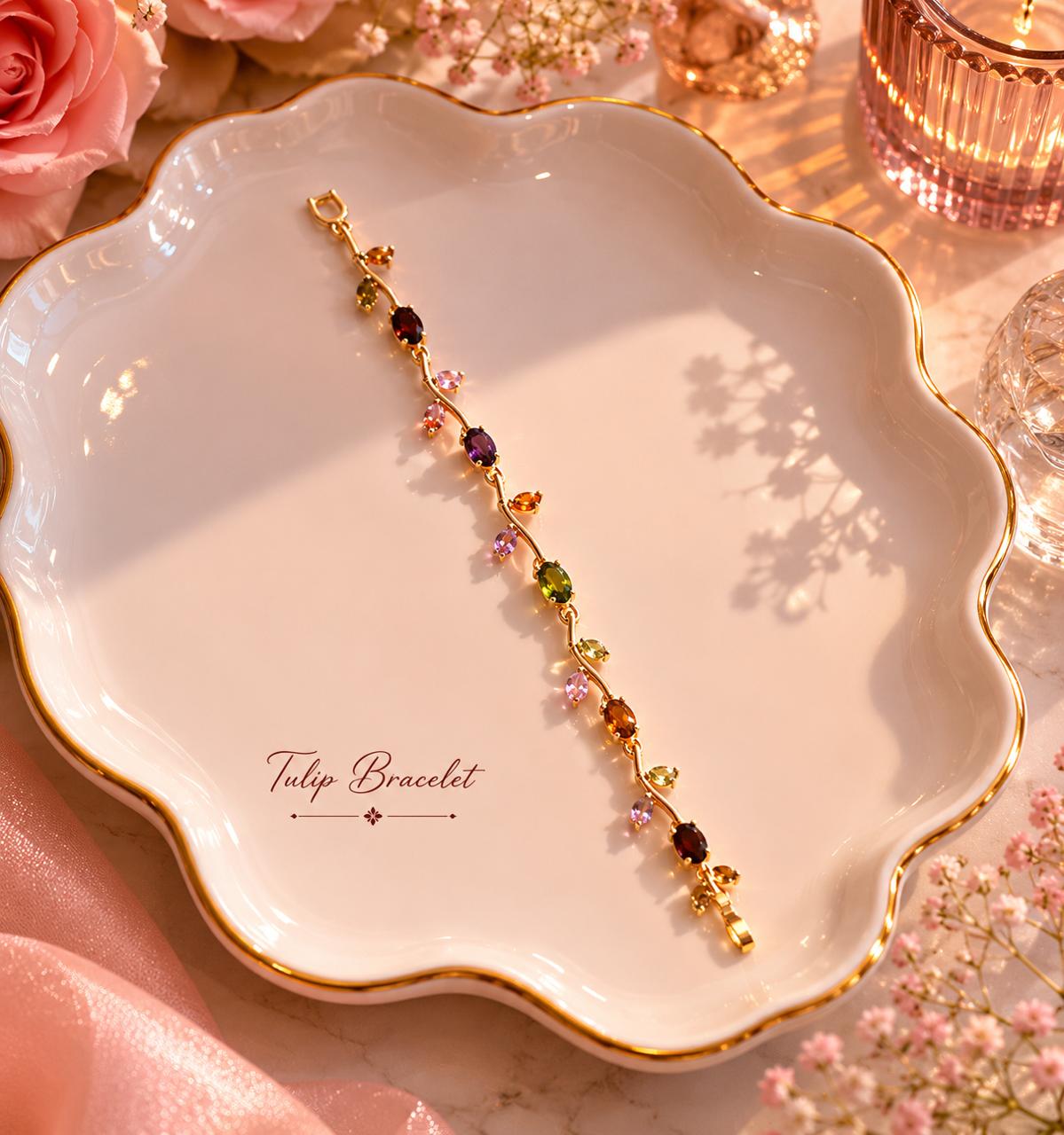 Multi Color-Anti Tarnish Tulip Bracelet