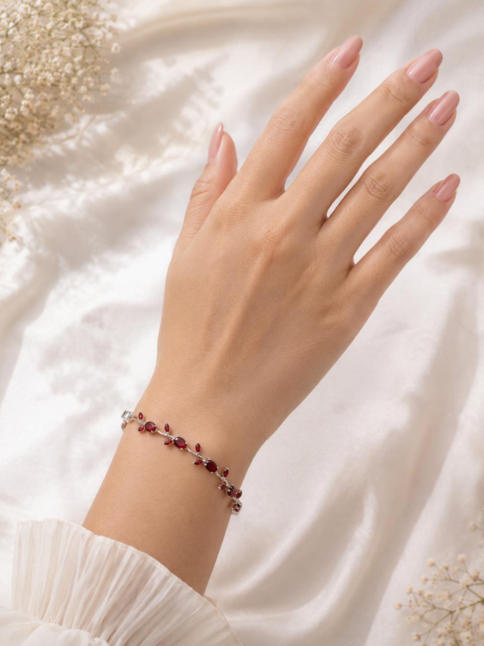Red Anti Tarnish Tulip Bracelet