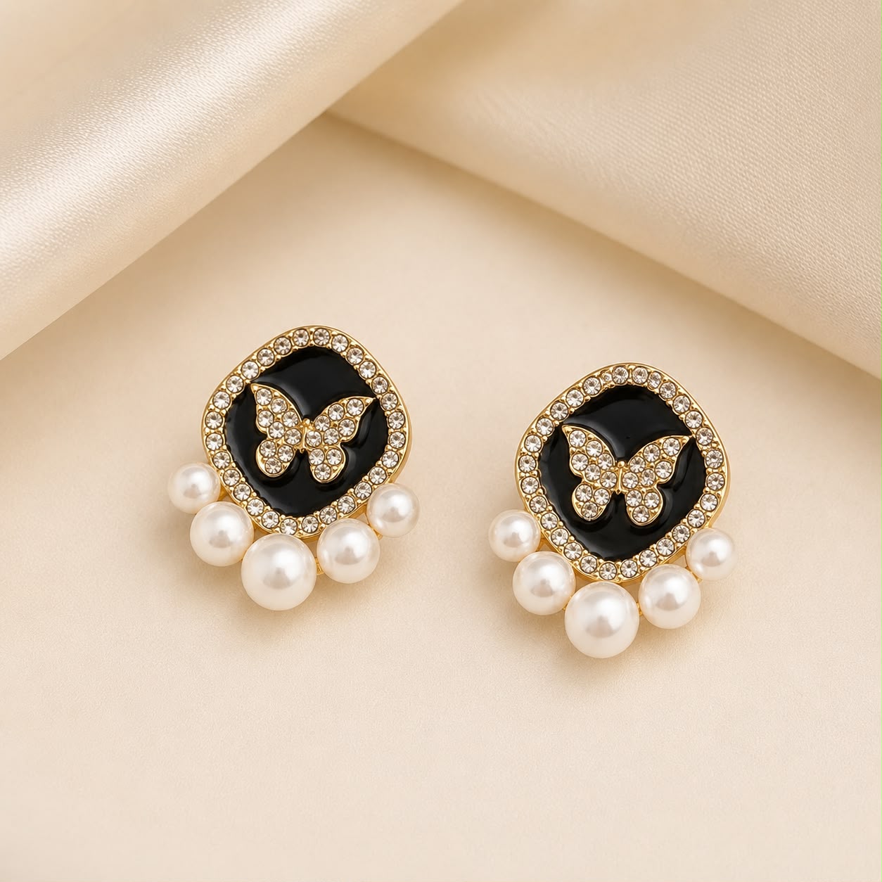 Pearl Whisper Butterfly Stud