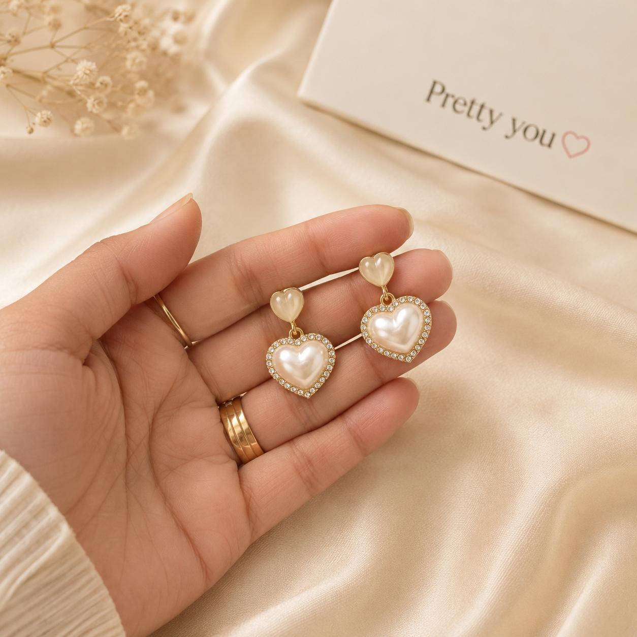 Heart Drop Earring