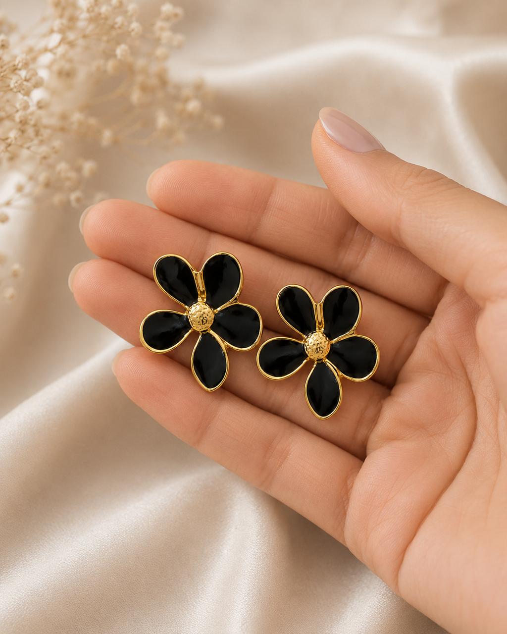 Obsidian Blossom Studs