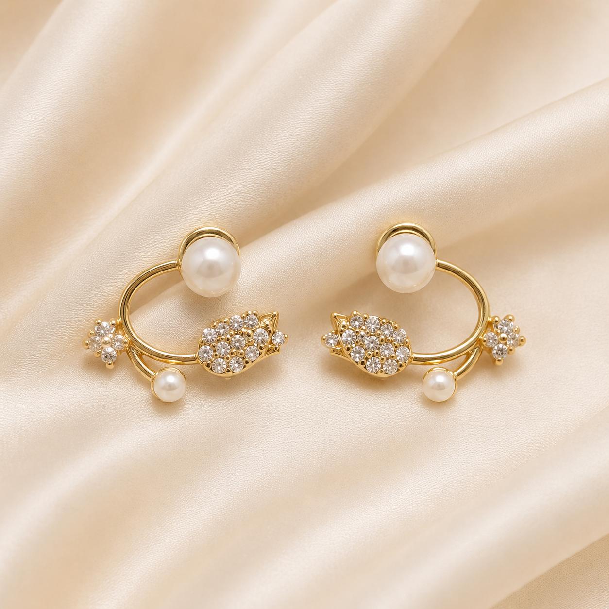 Celestial Pearl Orbit Earrings