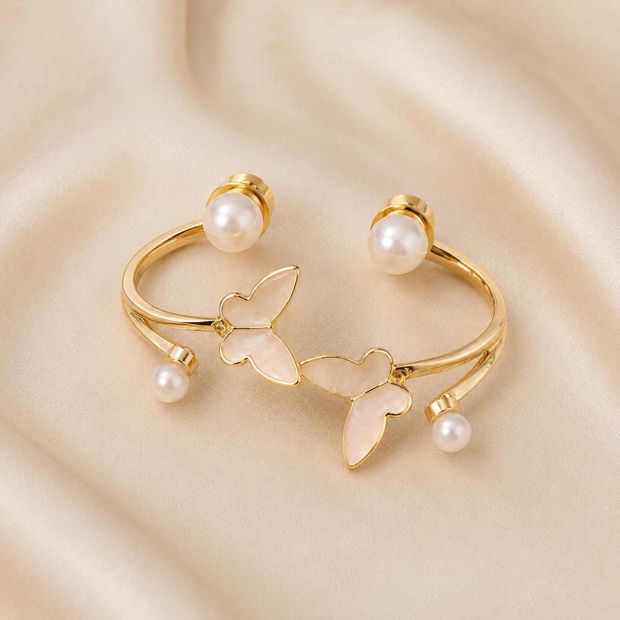 Butterfly Pearl Wrap Earrings