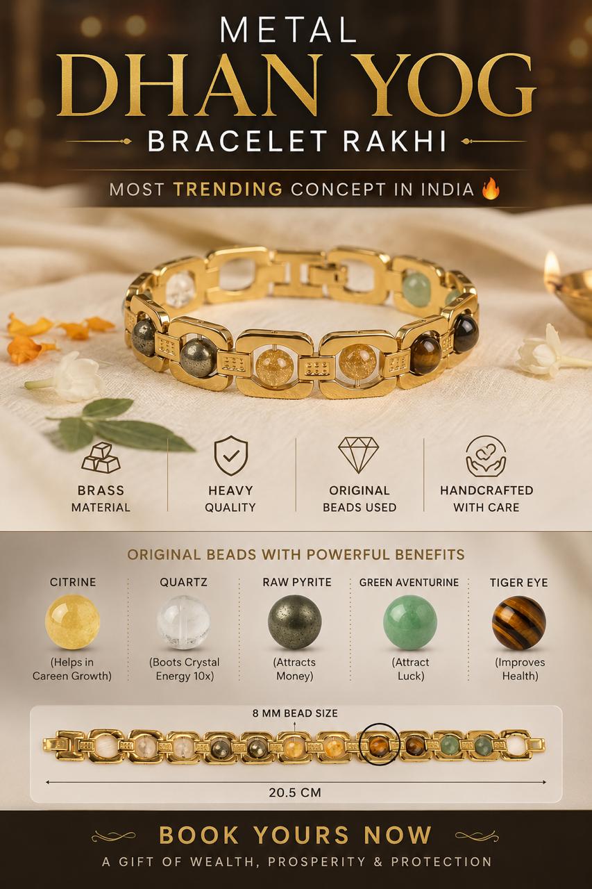 Metal DhanYog Bracelet Rakhi