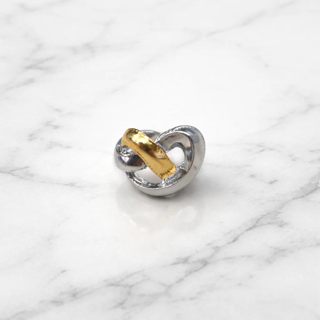Stylish Gold-Silver Ring
