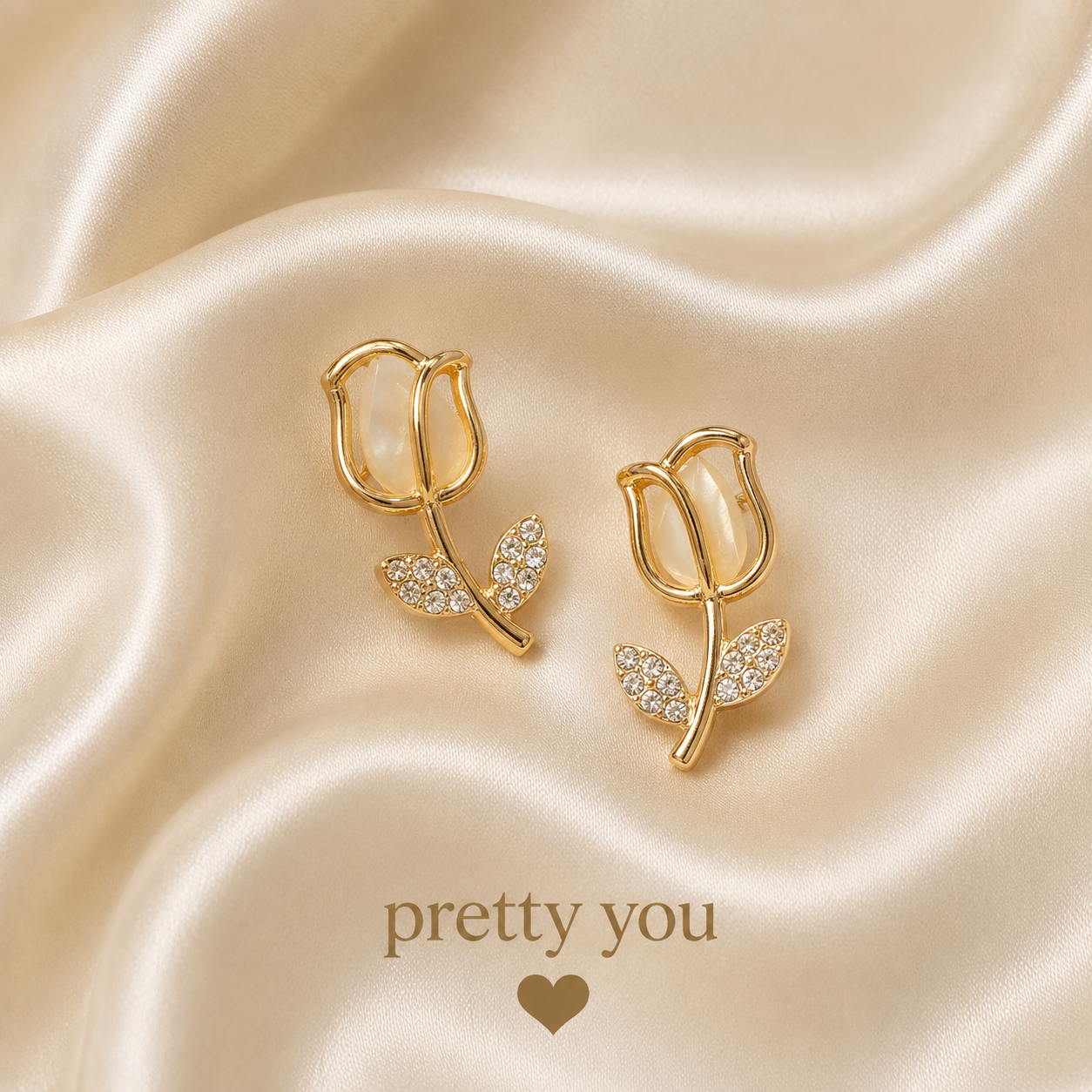 Golden Rose Earring
