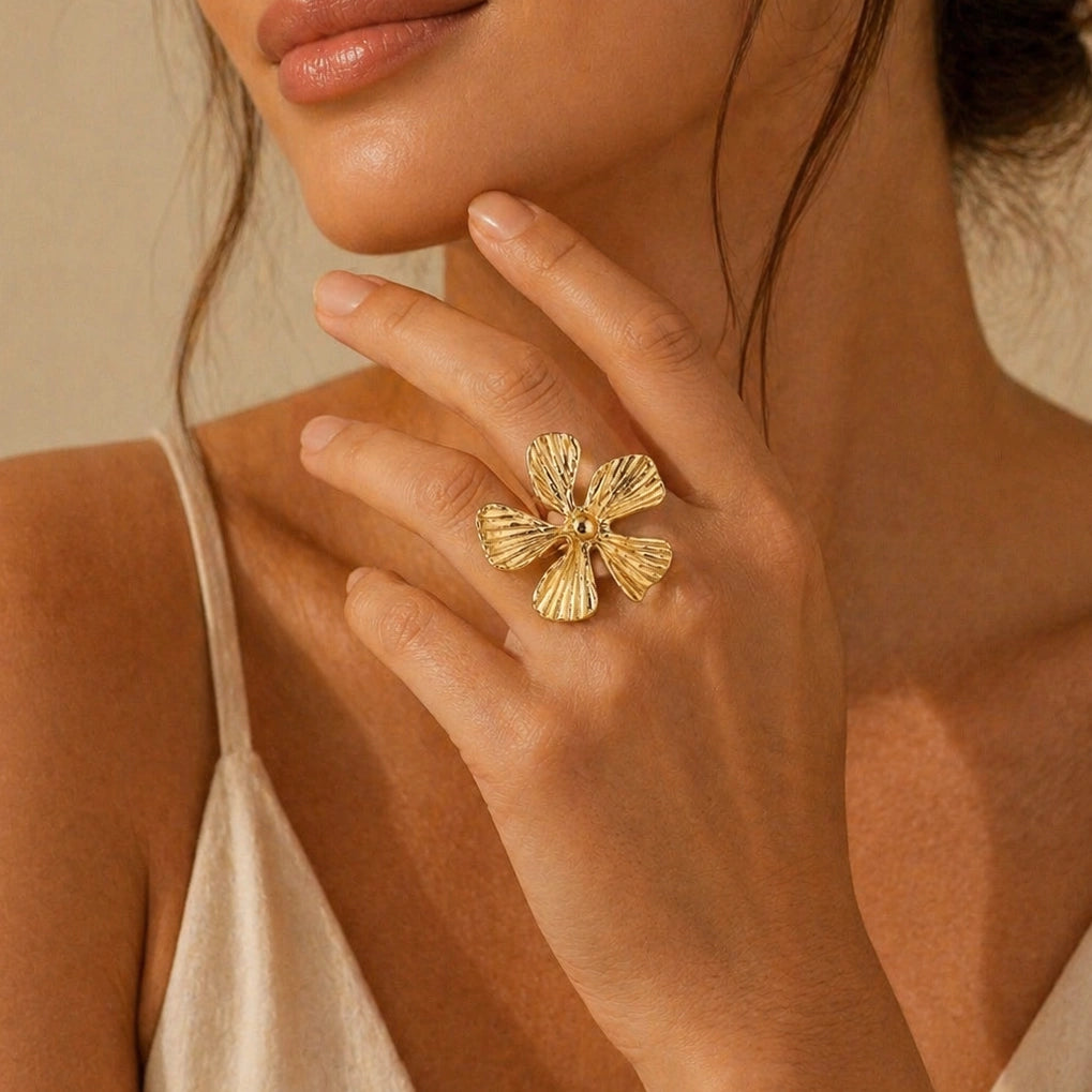 Golden Flower Ring
