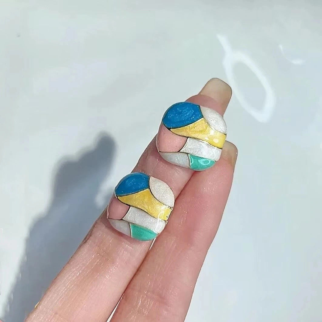 Pastel Mosiac Earring