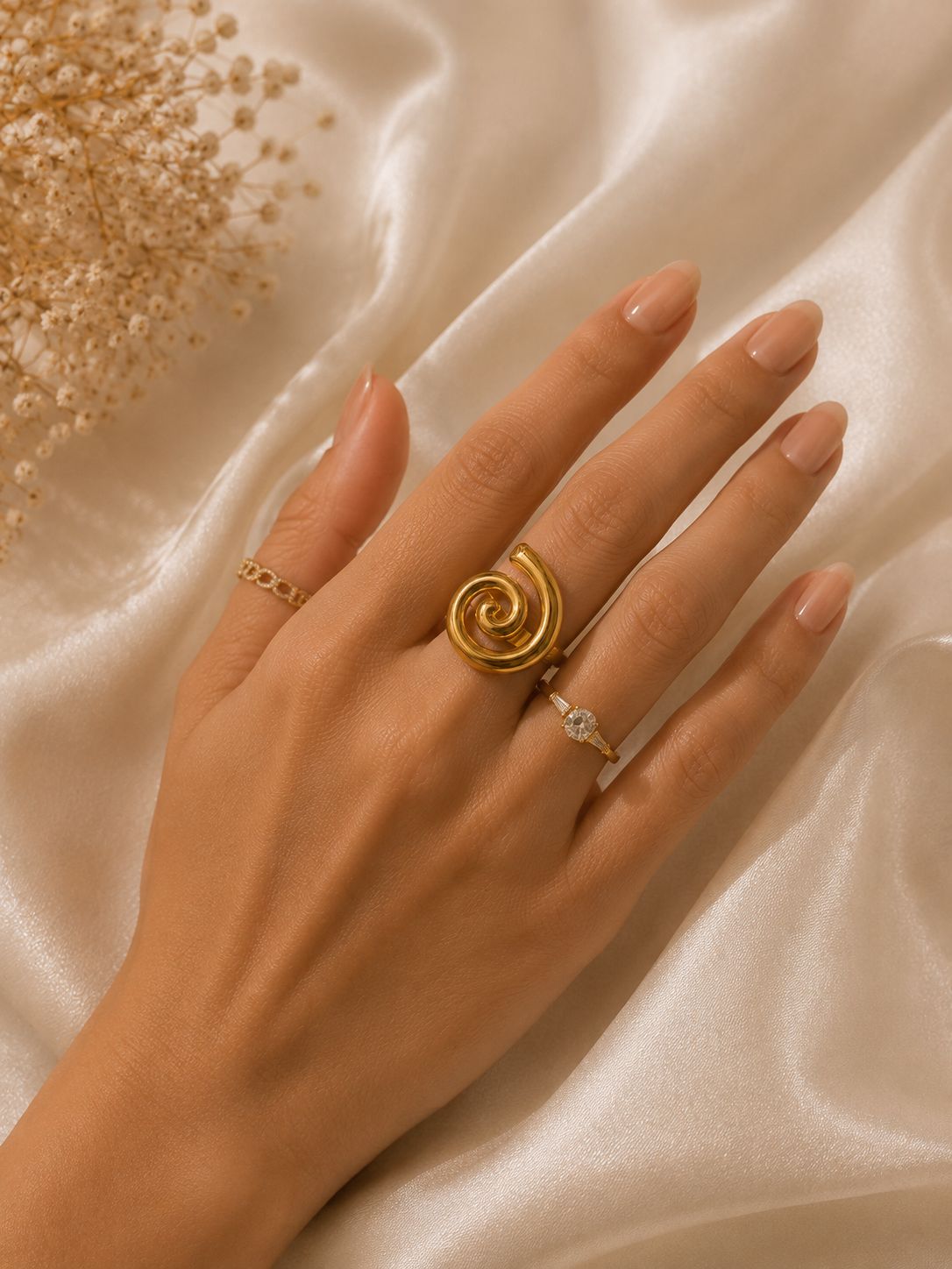 Anti Tarnish Twist Ring
