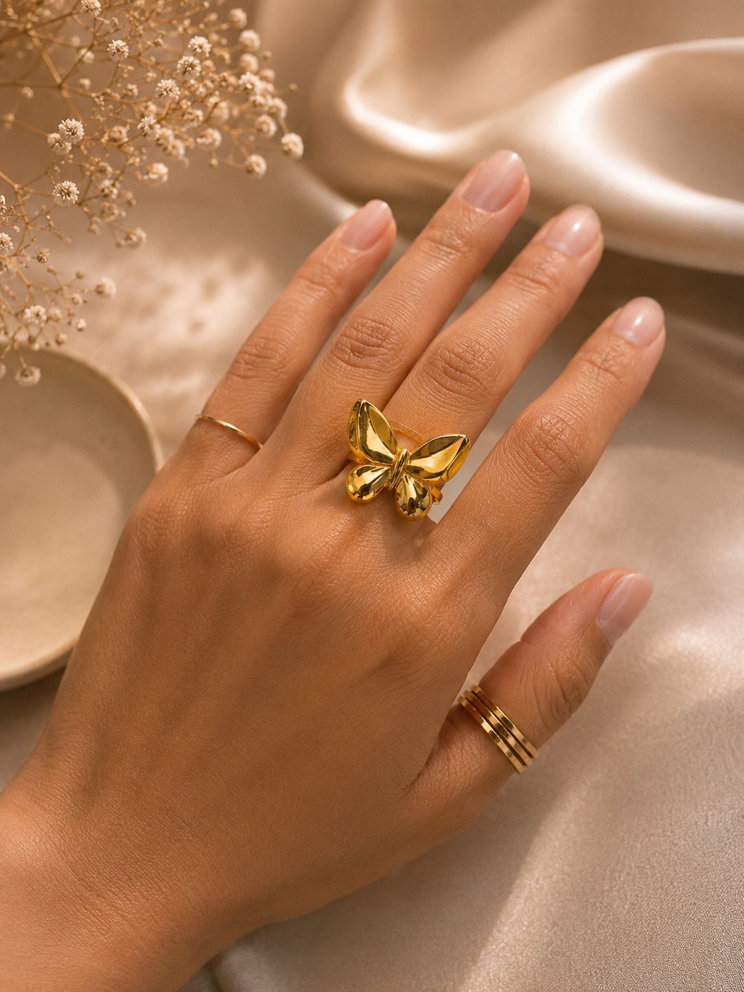 Golden Flutter Ring