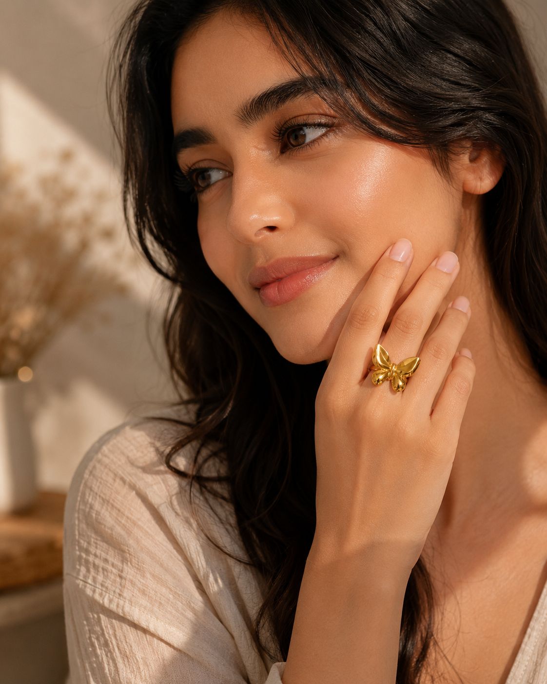 Golden Flutter Ring