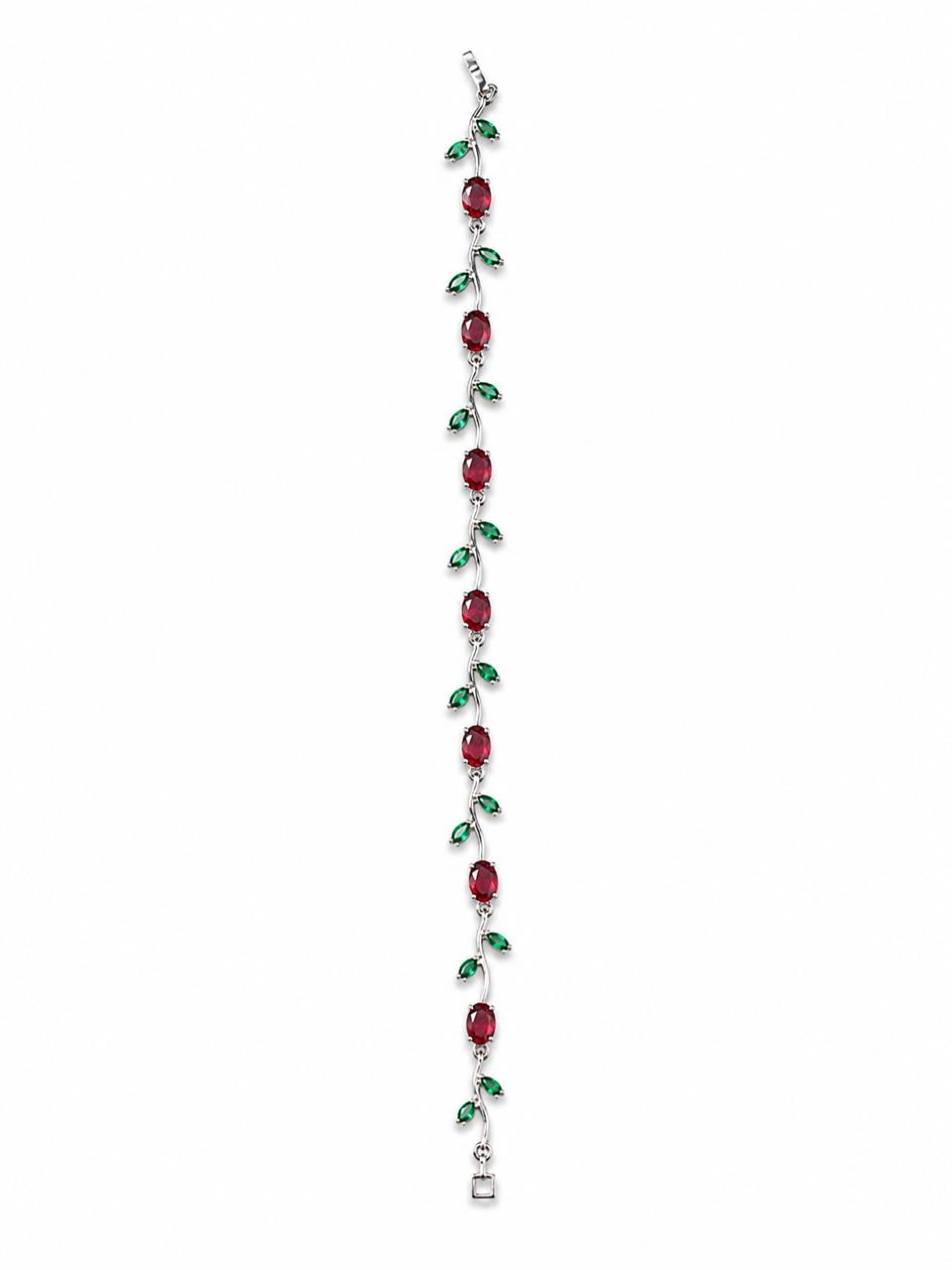 Red-Green Tulip Bracelet
