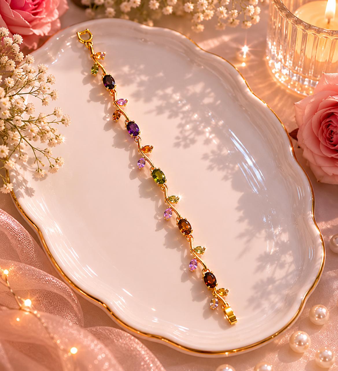 Multi Color-Anti Tarnish Tulip Bracelet