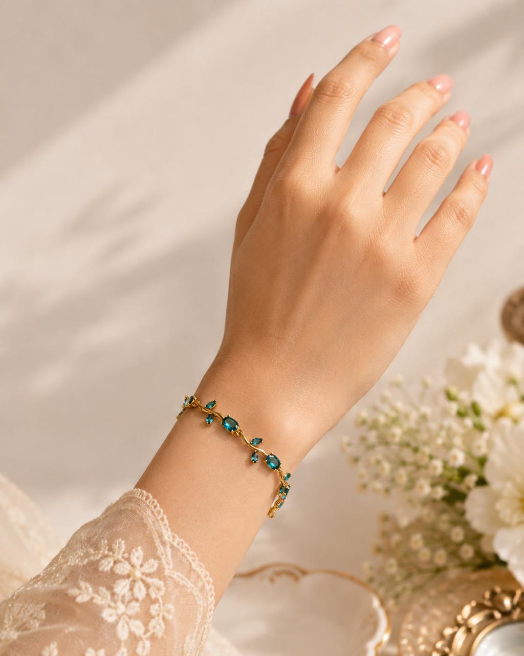 Blue-Gold Anti Tarnish Bracelet