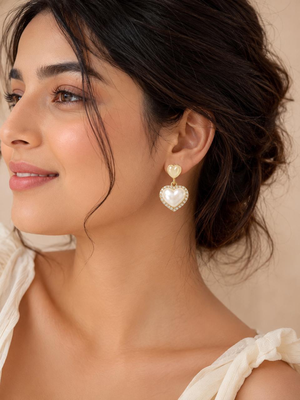 Heart Drop Earring