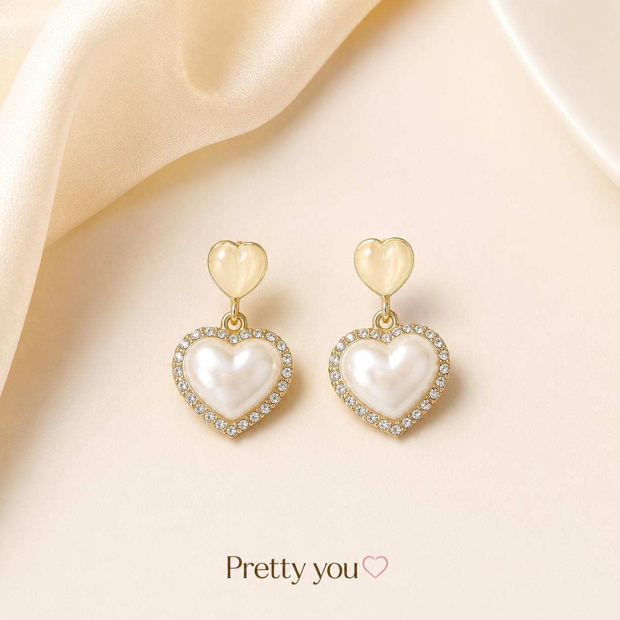 Heart Drop Earring