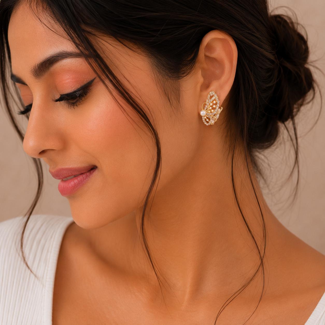 Butterfly Pearl Studs