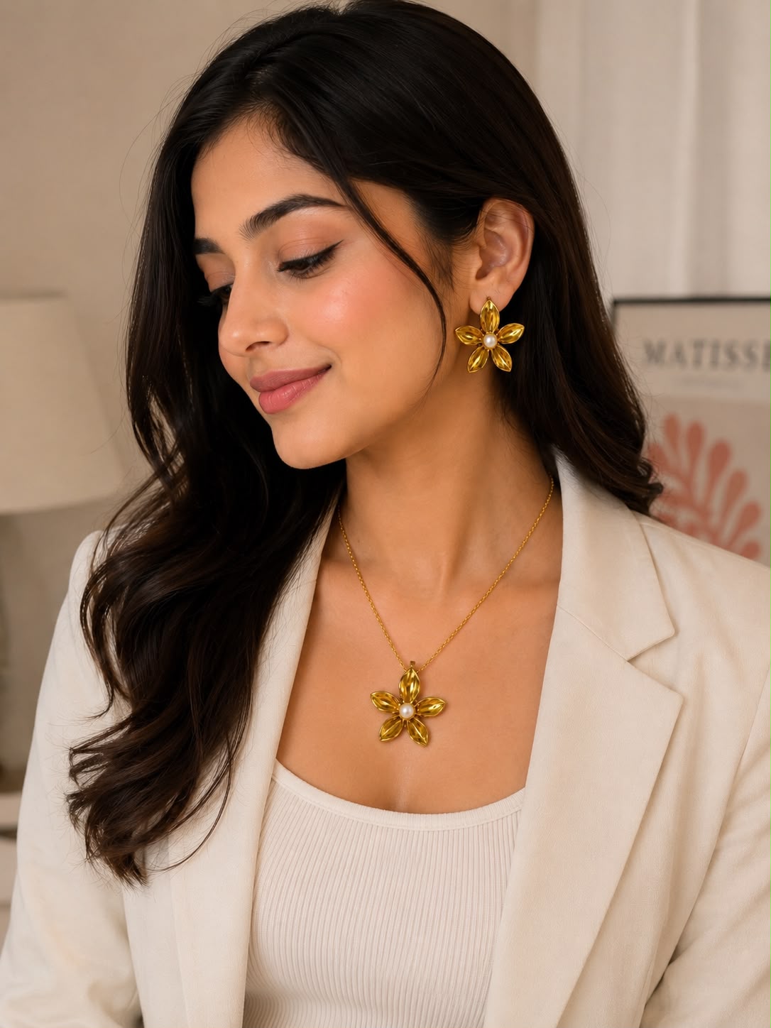 Anti Tarnish Petal of Grace Set