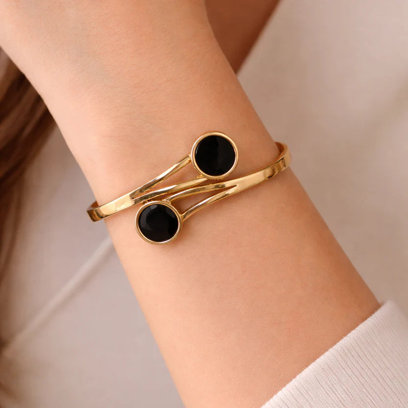 Anti Tarnish Golden Eclipse Bracelet