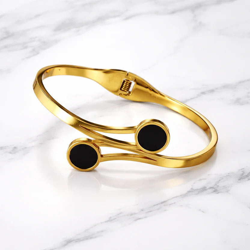 Anti Tarnish Golden Eclipse Bracelet